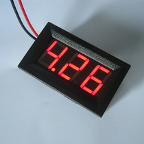 Two-wire DC2 5-30V reverse non-burning digital digital display voltmeter headband fine-tuning red word blue word green word