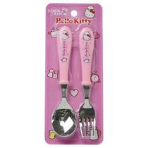 Korean music buckle HELLO KITTY stainless steel spoon Fork tableware two-piece set LKT005
