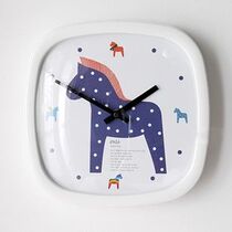 South Korea official website blue pony creative children silent wall clock personality digital wall clock single side wall clock