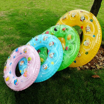  New childrens swimming ring cartoon fruit double-layer thickened crystal swimming ring neck ring armpit ring childrens life-saving floating ring