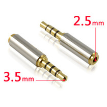  Headphone conversion plug LARGE to small 3 5MM MALE TO 2 5MM female mobile phone headphone adapter 4 plugs