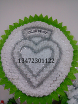 (Pure white 1 8 with bamboo cloth wreath)Deshui funeral supplies wholesale cloth wreath factory direct high-grade