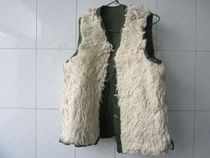 80 s wool waistcoat leather wool vest cold and warm wool vest