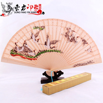 High-grade fragrant wood fan female fan folding fan Chinese fan craft fan gift fan special overseas gifts to send foreigners
