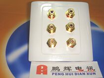 Positive Tai socket Two sets AV audio-video RCA panel wall plug (86 welded gilded RCA socket)