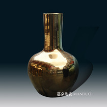 Golden Fashion Sky Balls Porcelain Vase Gold gold plated color porcelain Tianqiu vase