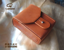 Handmade leather custom pure cowhide leather digital camera bag camera case(Li Guogang Leather Workshop)