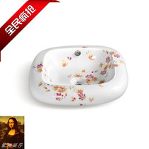 Mona Lisa hand - painted ceramic basin on the basin of wash - basin brand platform installed