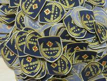 DIY professional custom personality embroidery arm tear brand plate embroidery clothing label Magic sticker backglue