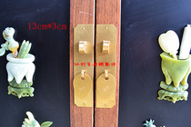 (Bonus classical copper accessories) antique pure copper furniture decoration cabinet door straight handle 13cm