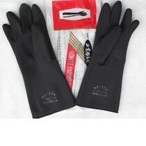 Thickening) Qingdao Weidie acid and alkali resistant industrial rubber gloves oil resistant waterproof latex protection wear resistance 36-60cm