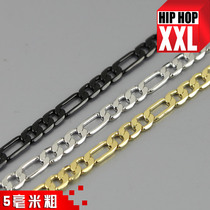 7MM width 60CM long HipHop Franco Chain Europe and America hot hip hop necklace chain copper chain