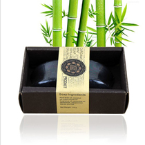 Thai bamboo charcoal essential oil handmade soap to blackhead dead skin tender white moisturizing face cleanser bath soap fragrance