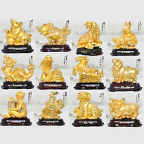 Twelve Zodiac Ornaments 12 Zodiac Rat Niu Tiger Rabbit Dragon Snake Horse Monkey Chicken Dog Pig Birthday Craft Gift Decoration
