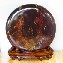 Natural Guilin chicken blood Jade strange stone mountain material original stone polished ornamental stone ornamental stone ornamental Double Dragon out to sea Shuangfeng Chaoyang