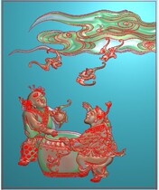 Boy Nafu Yingxiang computer fine carving map relief carving map gray scale design material size 209*289