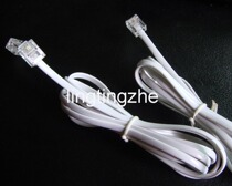 Factory direct sales 1 5 meters straight line 2-core double-headed telephone line two-core telephone line double-headed straight line white black gray