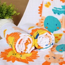 Bag express baby large towel cartoon gauze bath towel sheet bag cover is air-conditioned