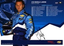 WTCC World Tour Championships Chevrolet Team Nicola Larini signed the official card by hand