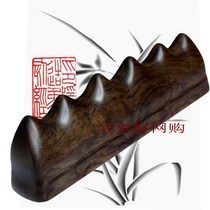  Natural African black azusa wood pen holder town ruler calligraphy supplies Six peaks pen holder Wen room high-end brush holder wood