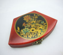 Boutique antique fan storage box Nostalgic storage box Retro Wenfang four treasures box Jewelry box Retro jewelry box