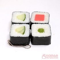 Simulation of Japanese cuisine sushi emulated food sashimi salmon cabinet furnishing items