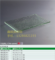 Acrylic imitation glass rectangular fruit disc square disc with sweet pans