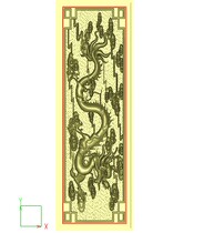 Strong Dragon size 47*142 computer engraving figure relief map gray-scale carved JDP format original cable