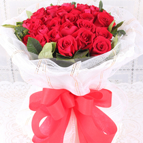 Shanghai Flowers Express Tanabata Valentine Flowers Red Rose 19 Bouquet Send Flowers Shanghai City Special