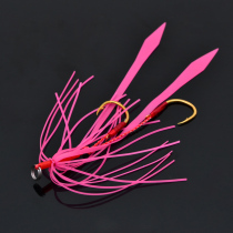 Fishing house color silicone rubber ribbon tied iron plate Hook boat fishing hook fishing hook bait fake bait