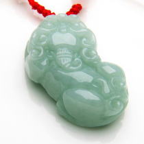 Natural jade leather pendant Jade piling mound mens and womens models