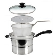  Multifunctional soup pot Stainless steel covered bottom all-purpose pot Noodle pot Boiling instant noodles pot Milk pot Small soup pot Induction cooker