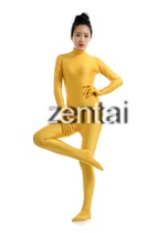 cosplay tights half pack tights chinese lycra zentai yellow lycra tights one piece