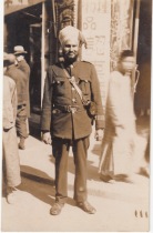 Old Postcard Shanghai Rent the Indian Police (Red Head Athree)