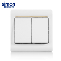 Simon switch socket Simon 55 series Double open single control switch panel with fluorescent N51021B