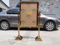 Titanium gold sign vertical sign hotel welcome sign stainless steel publicity display stand water sign billboard