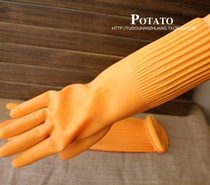 Korean original ~ rubber housework cleaning gloves waterproof gloves extended non-slip cuffs tightened