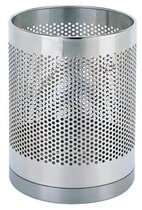 Round sand steel hole body trash can single-layer stainless steel storage barrel guest barrel baking paint without cover storage barrel