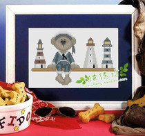 Cross stitch kit French DMC embroidery sailor teddy bear