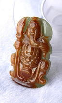 fei cui yu Guan Gong pendant collection level ice fei qiao se carved peace lucky god of wealth Jade Guan Gong pendant