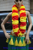 Hawaii big flower piece encryption garland Games dance hula award props Garland ring Chest ring Neck ring