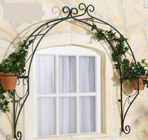 Eurostyle Iron Art Wall-mounted Flower Shelf Windowsill Balcony Wall-mounted Flower Shelf Vine Flower Shelf Vaulted Flower Racks