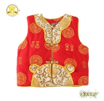 Bangbileer 4015 red auspicious Tang suit men and women children treasure Spring Autumn and Winter thick horse clip national New Year dress