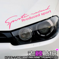 Lamp Brow Sticker Car Sports Sticker Signature Light Eyebrow Sticker Personality Funny Car Sticker Racing Driver Signature Sticker 3