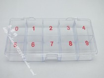 Nail armour armor piece empty box 500 pieces transparent nail box translucent nail storage box 10 PCs PP