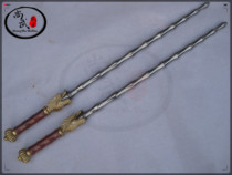 Shangwu martial arts stainless steel faucet double whip faucet hard whip bamboo joint hard whip double mace double whip factory direct sales