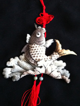  Hezhe handmade fishskin pendant Car pendant pendant Characteristic ethnic crafts Northeast specialty fishskin painting