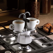 Limited Edition Italian BIALETTI Biloti Mini Express Mocha Pot Couple Coffee Cafe 2 cups