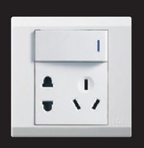 Fluorescent single - hole socket panel LGL Sonny Electrician 86