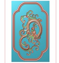 Longfeng Shou combined with single side size 78*128 computer engraving figure relief map gray-scale carved JDP cable